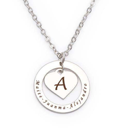 Gargantilla personalizable con inicial para mamá