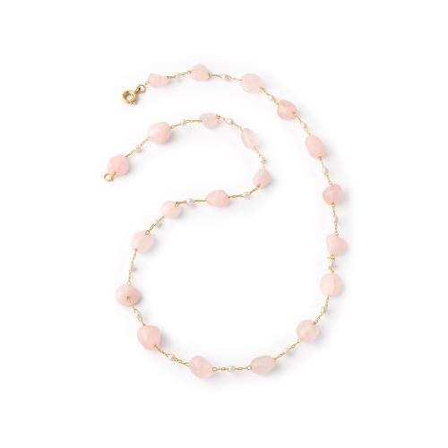 Gargantilla Cuarzo Rosa Natural - Cristian Lay